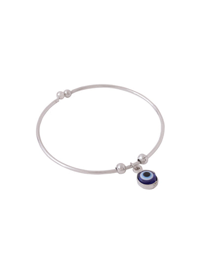 Silver-Plated Evil Eye Rakhi With Roli Chawal