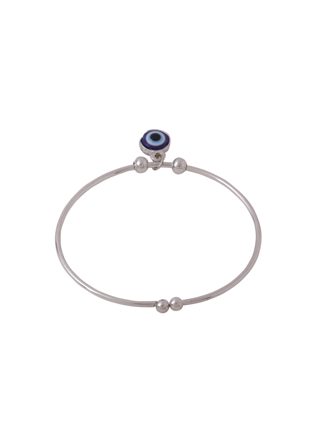 Silver-Plated Evil Eye Rakhi With Roli Chawal