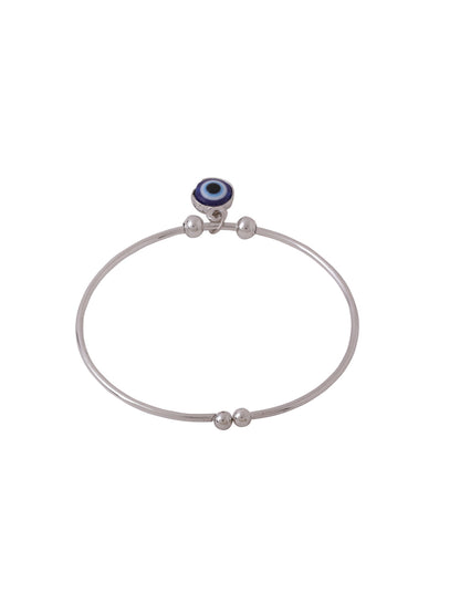 Silver-Plated Evil Eye Rakhi With Roli Chawal