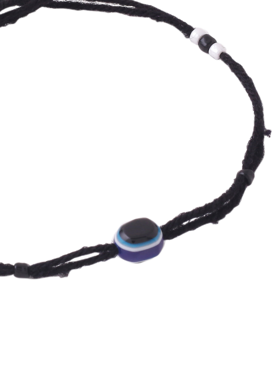 Set Of 2 Black Evil Eye Rakhi With Roli Chawal