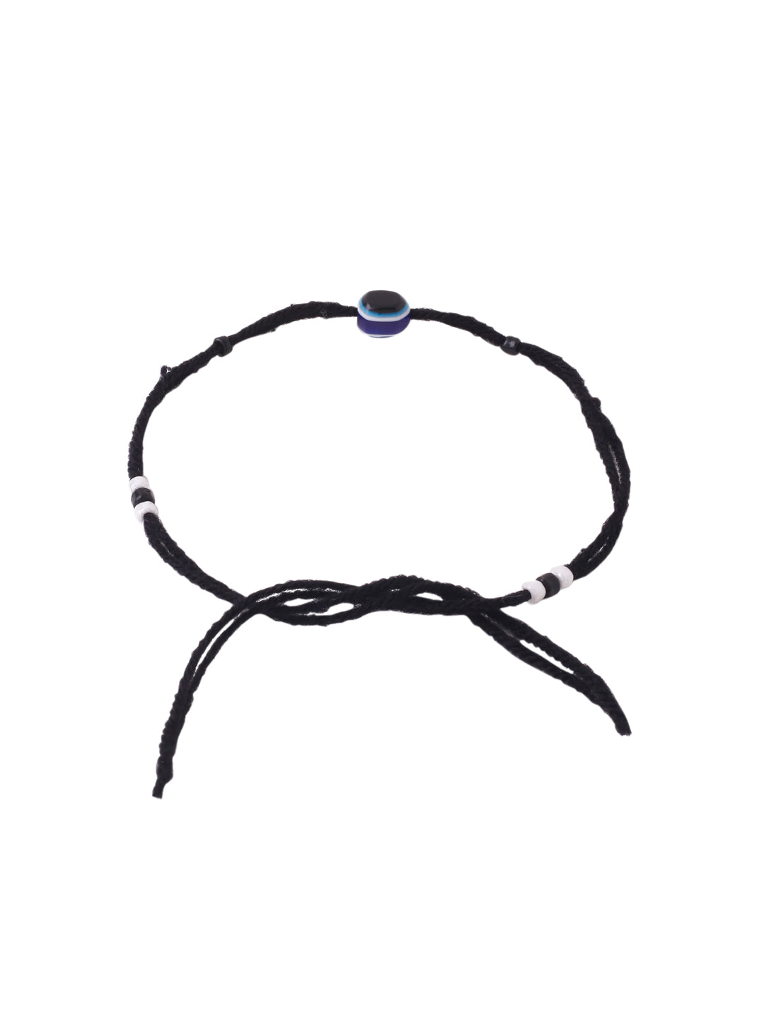 Set Of 2 Black Evil Eye Rakhi With Roli Chawal