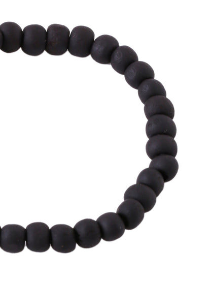 Black Beaded Elasticated Rakhi With Roli Chawal