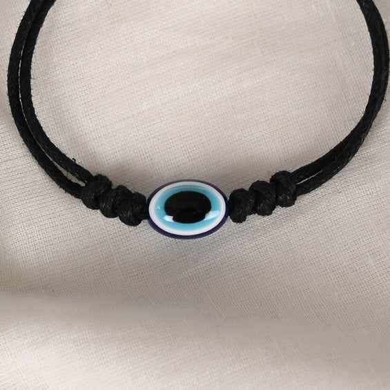 Black Evil Eye Rakhi With Roli Chawal