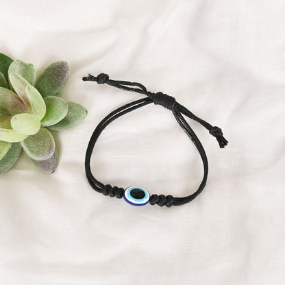 Black Evil Eye Rakhi With Roli Chawal