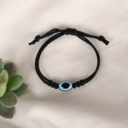 Black Evil Eye Rakhi With Roli Chawal