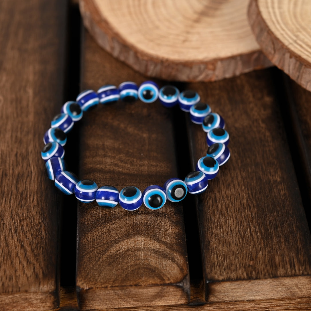 Blue Evil Eye Rakhi With Roli Chawal