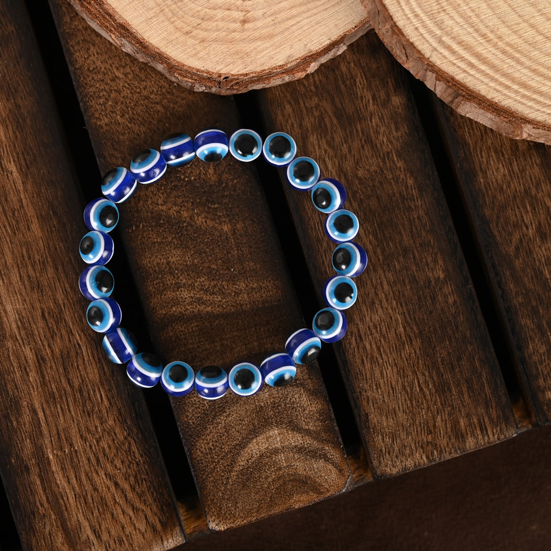 Blue Evil Eye Rakhi With Roli Chawal