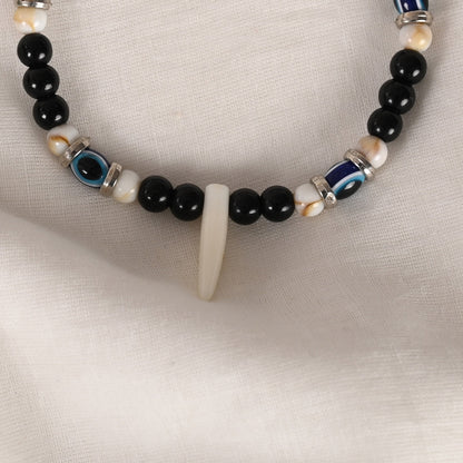 Black Evil Eye Rakhi With Roli Chawal
