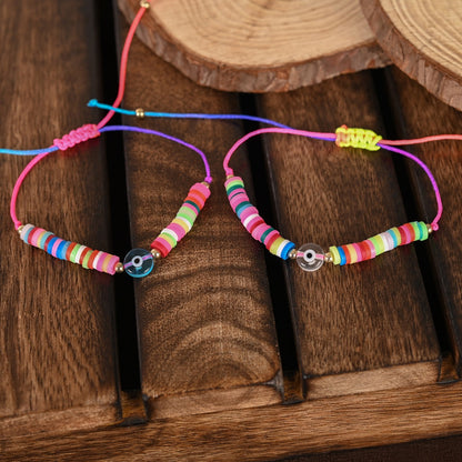 Set Of 2 Multicolor Evil Eye Rakhi With Roli Chawal