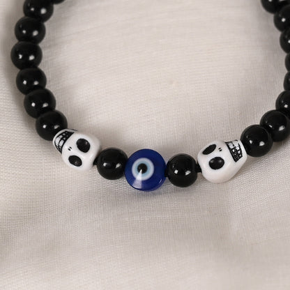 Black Evil Eye Rakhi With Roli Chawal