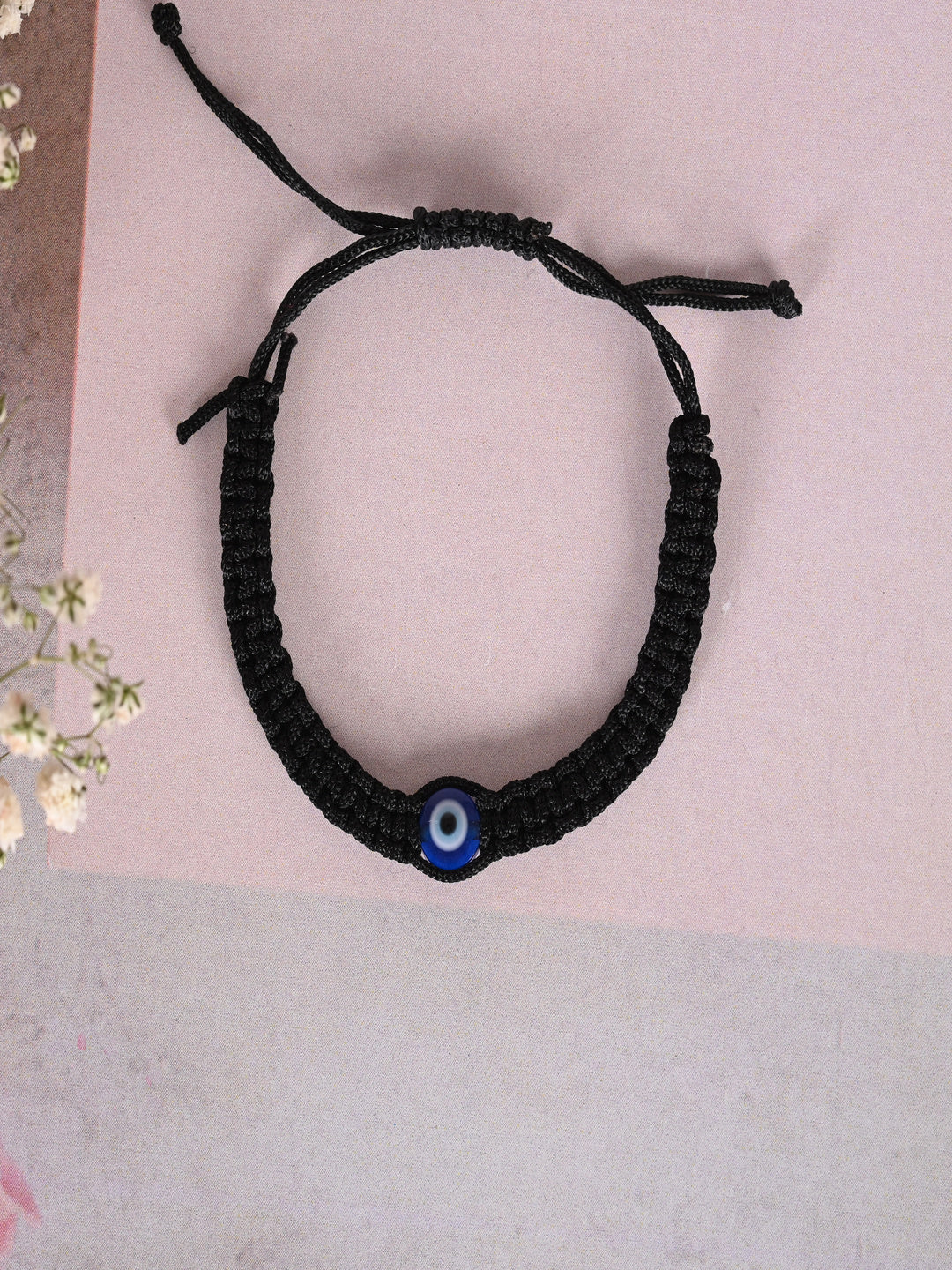 Black Evil Eye Rakhi With Roli Chawal
