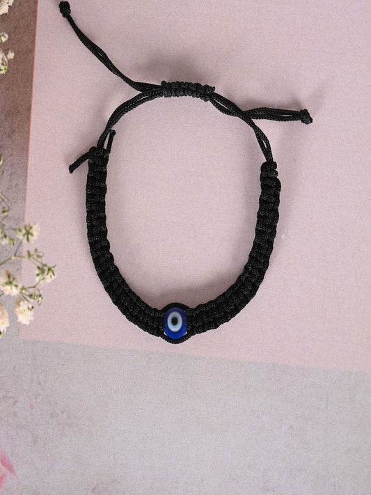 Black Evil Eye Rakhi With Roli Chawal