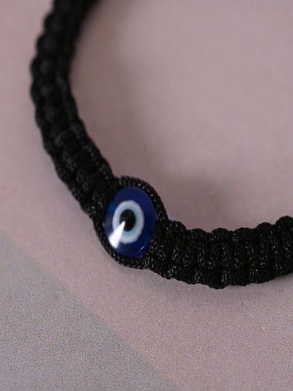 Black Evil Eye Rakhi With Roli Chawal