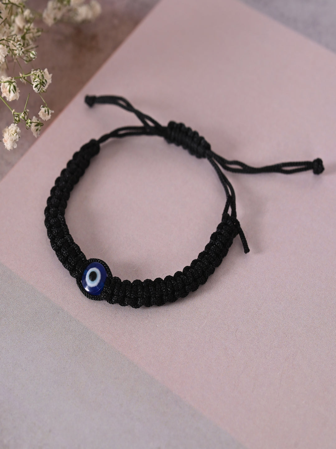 Black Evil Eye Rakhi With Roli Chawal