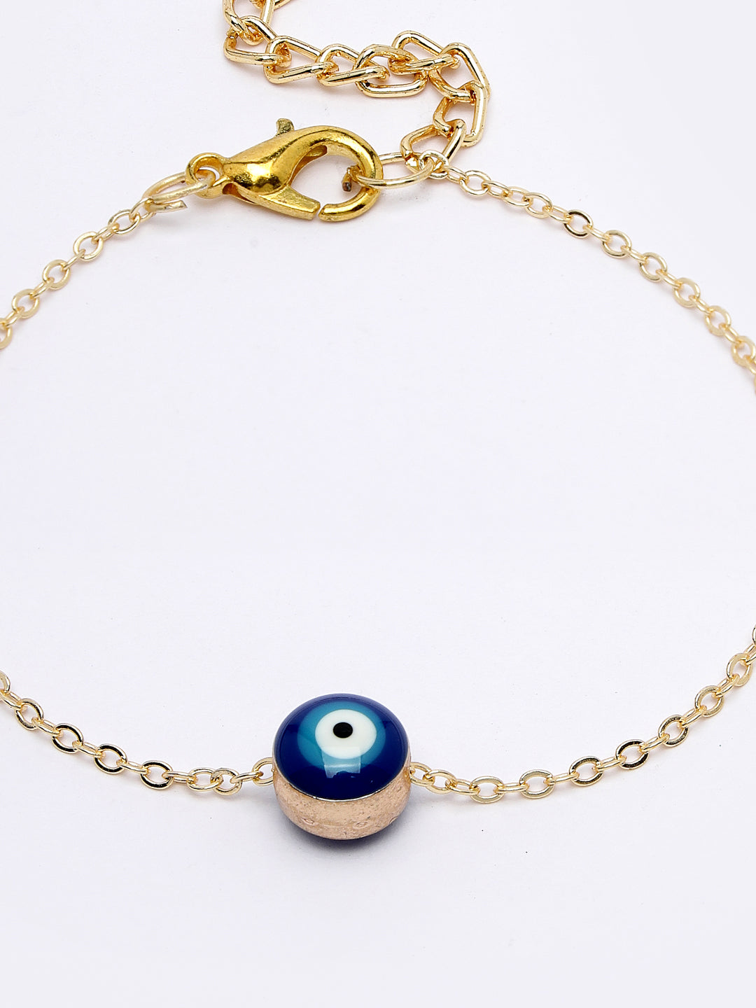 Gold-Toned Evil Eye Rakhi With Roli Chawal