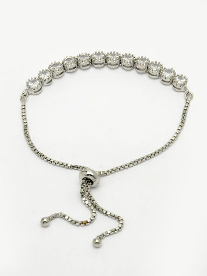 Silver-Plated American Diamond Studded Rakhi With Roli Chawal