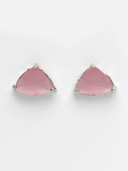 Women's Pink Artificial Stones Studded Handcrafted Jewellery Set