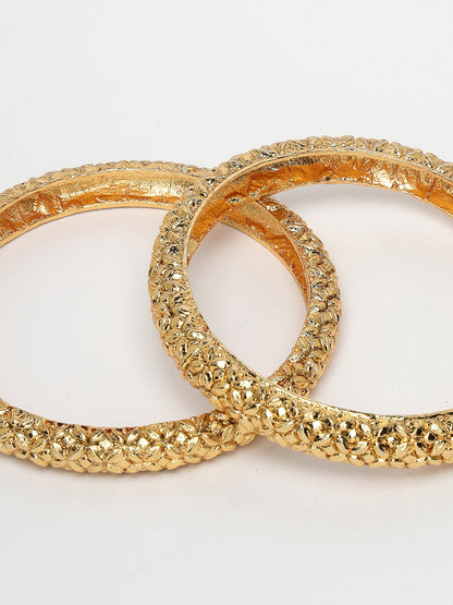 Women's Set Of 2 Gold-Plated Handcrafted Traditional Bangles