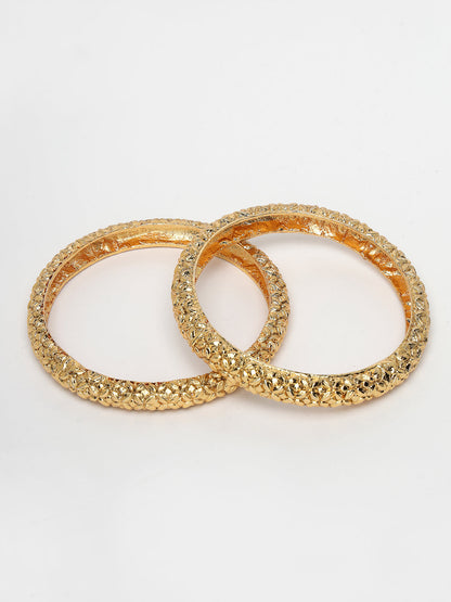 Women's Set Of 2 Gold-Plated Handcrafted Traditional Bangles