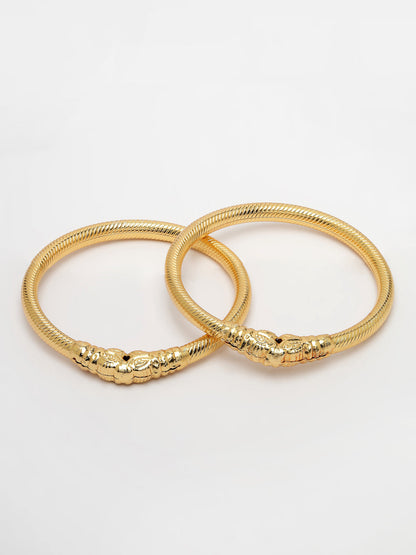 Women's Set Of 2 Gold-Plated Handcrafted Traditional Bangles