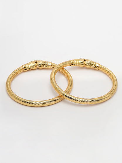 Women's Set Of 2 Gold-Plated Handcrafted Traditional Bangles