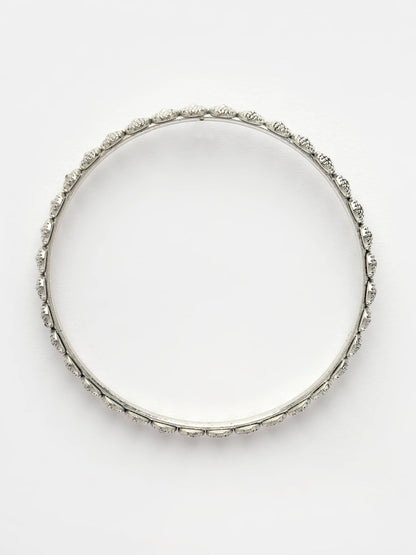 Women's Set Of 6 Silver-Toned German Silver Oxidised Bangles