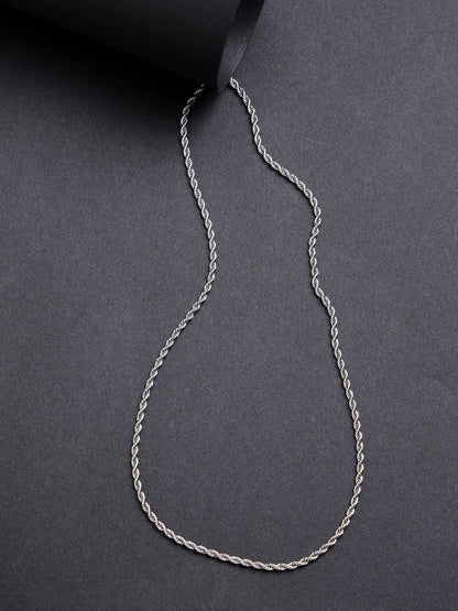 Women's Silver-Toned German Silver Oxidised Chain