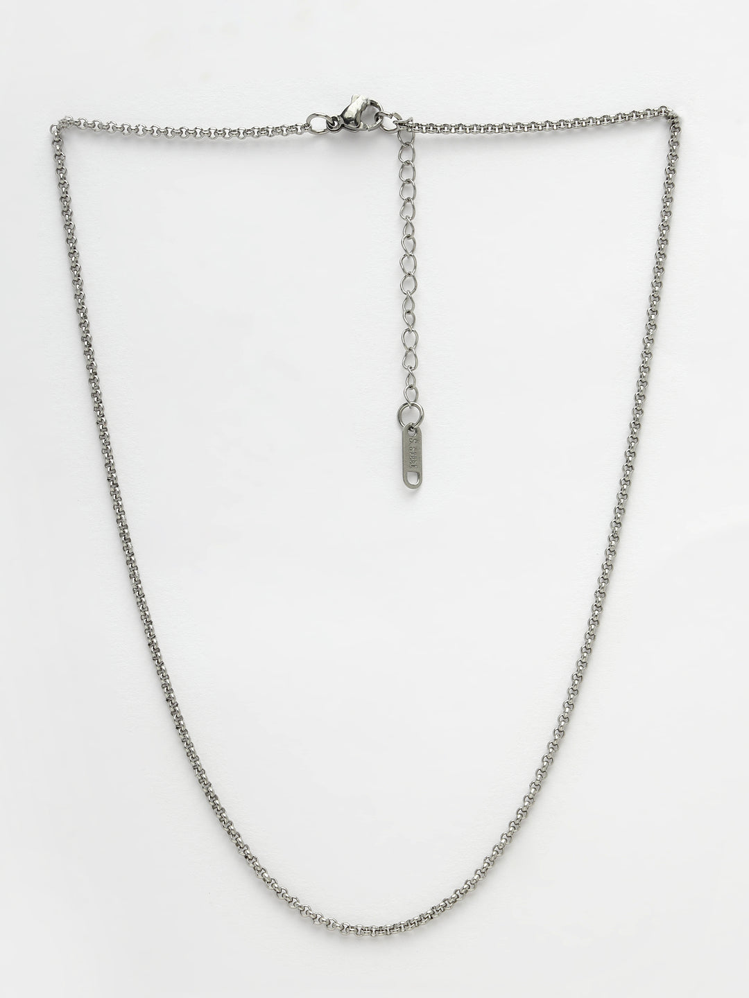 Women's Silver-Toned German Silver Oxidised Chain