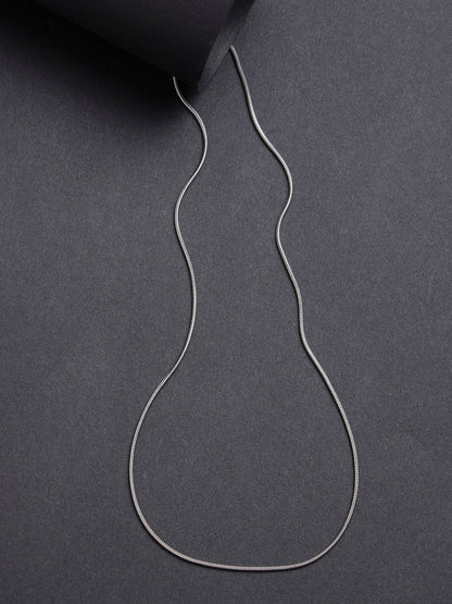 Women's Silver-Toned German Silver Oxidised Chain