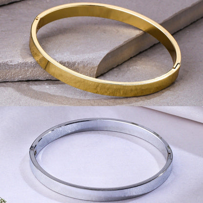 Men's Set Of 2 Gold & Silver Metal Brass-Plated Interlock Kada Bracelet