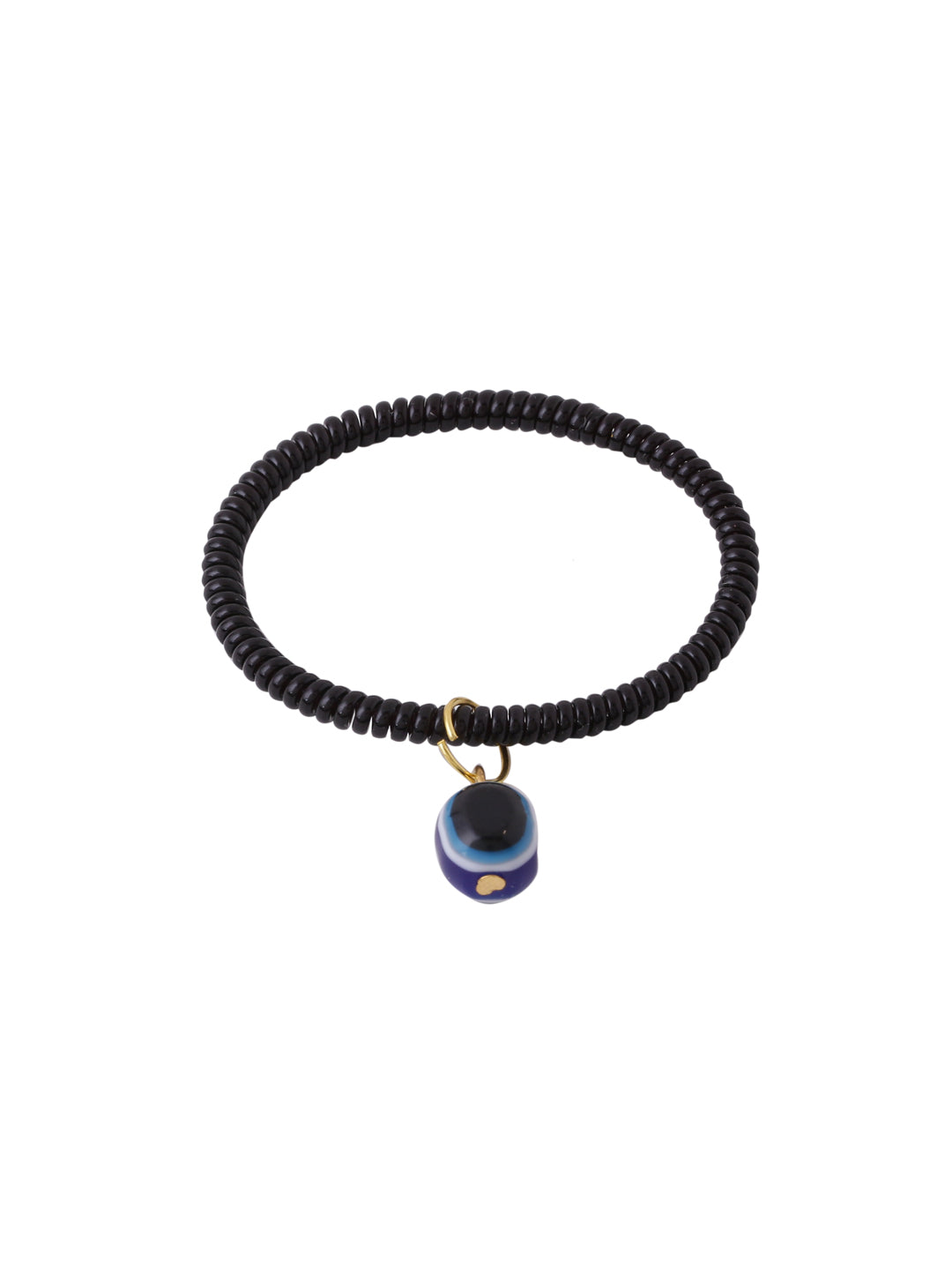 Unisex Set Of 2 Black Evil Eye Bracelet