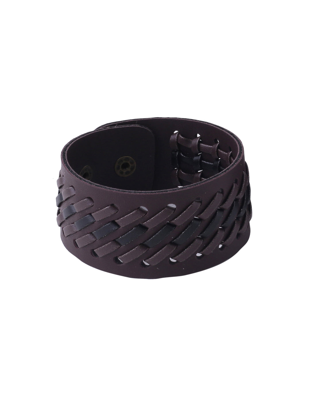 Men's Set Of 2 Brown Leather Bracelet