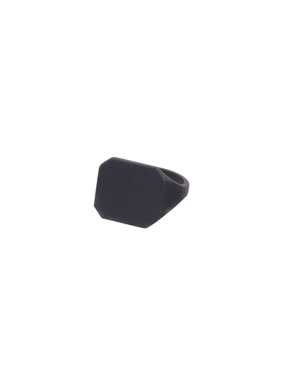 Men's Set Of 2 Black Rhodium-Plated Finger Ring