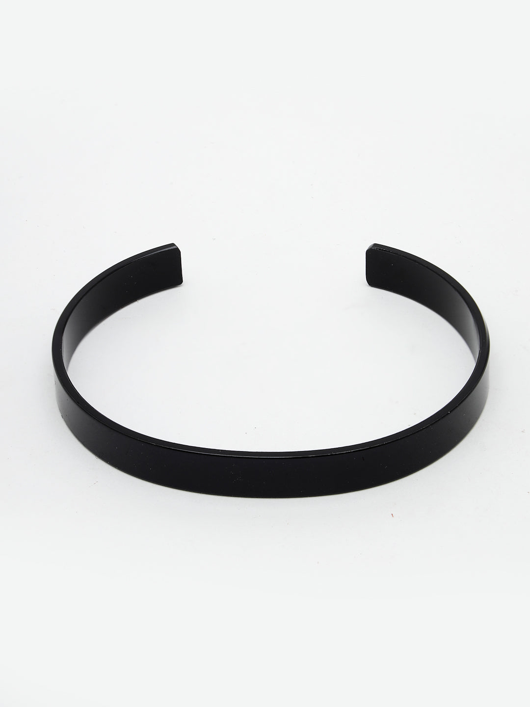 Men's Set Of 2 Black & Silver Stainless Steel Cuff Bracelet