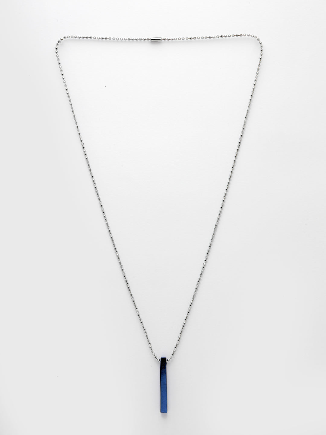 Men's Set Of 2 Gold & Blue Geomatric Pendent With Chain
