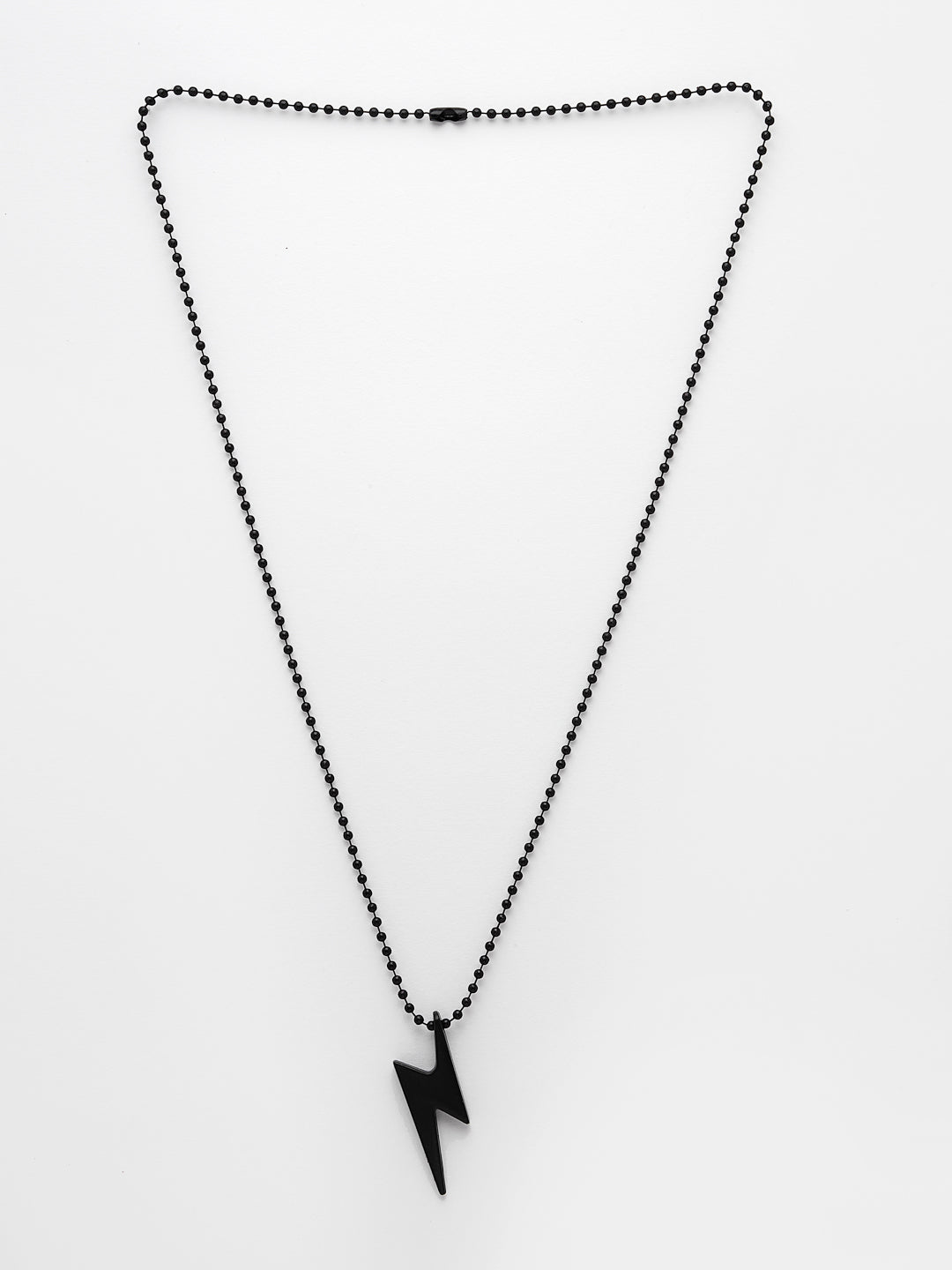 Men's Set Of 2 Black & Silver Flash Pendent With Chain