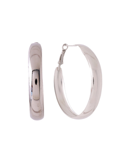 Women's Silver plated hoop earrings