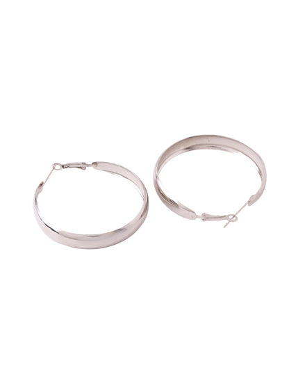 Women's Silver plated hoop earrings