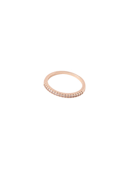 Women's Gold-Plated Stylish Ring with AD stones
