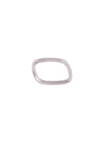Women's Silver-Plated rectangular Stylish Ring