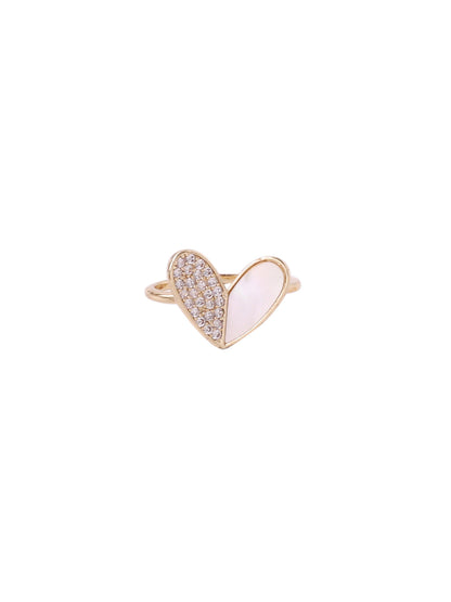 Women's Gold-Plated Stylish Ring with AD stones