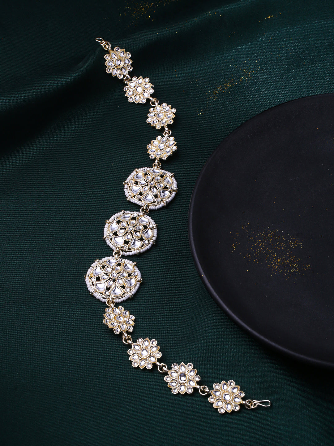 Women's Gold-Plated Traditional Trending Matha Patti