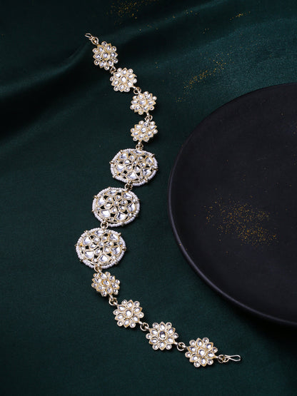 Women's Gold-Plated Traditional Trending Matha Patti