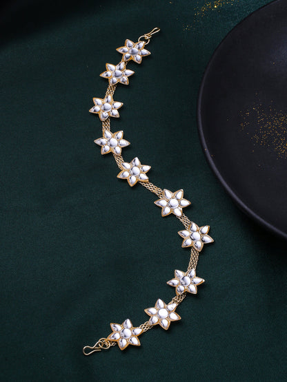 Women's Gold-Plated Traditional Trending Matha Patti