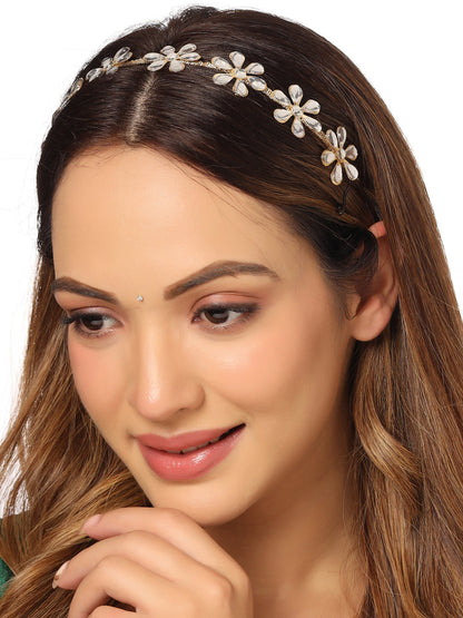 Women's Gold-Plated Traditional Trending Matha Patti
