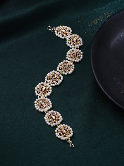 Women's Gold-Plated Traditional Trending Matha Patti