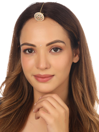 Women's Trending Stylish Gold-Plated Maang Tikka