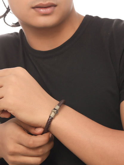 Men's Brown leather bracelet