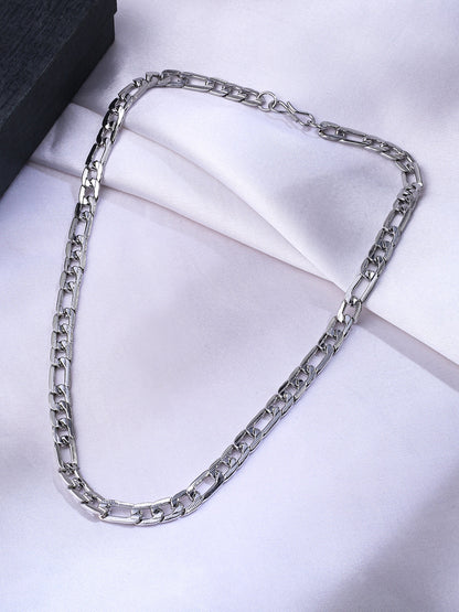 Men's Rhodium-Plated Stainless Steel Bohemian Chain