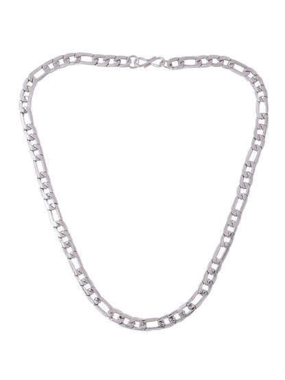 Men's Rhodium-Plated Stainless Steel Bohemian Chain